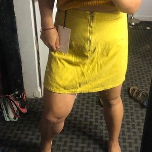 Yellow brand new cotton on skirt with tags